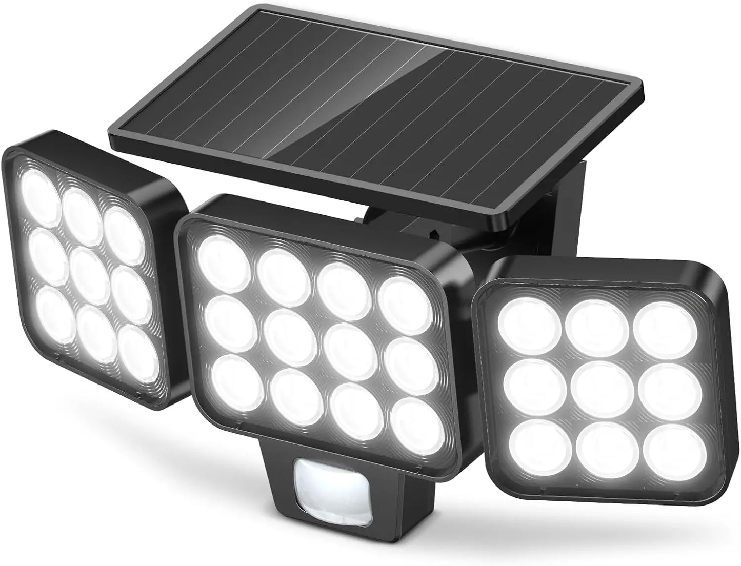 Solar Power Wall Lights Outdoor Motion Sensor Human Induction 3Modes Floodlights Waterproof Security Lights for Backyard Patio