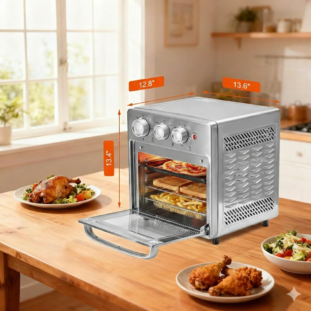 Air Fryer Toaster Oven Combo, 16.9QT Oven Countertop 5 Functions in 1