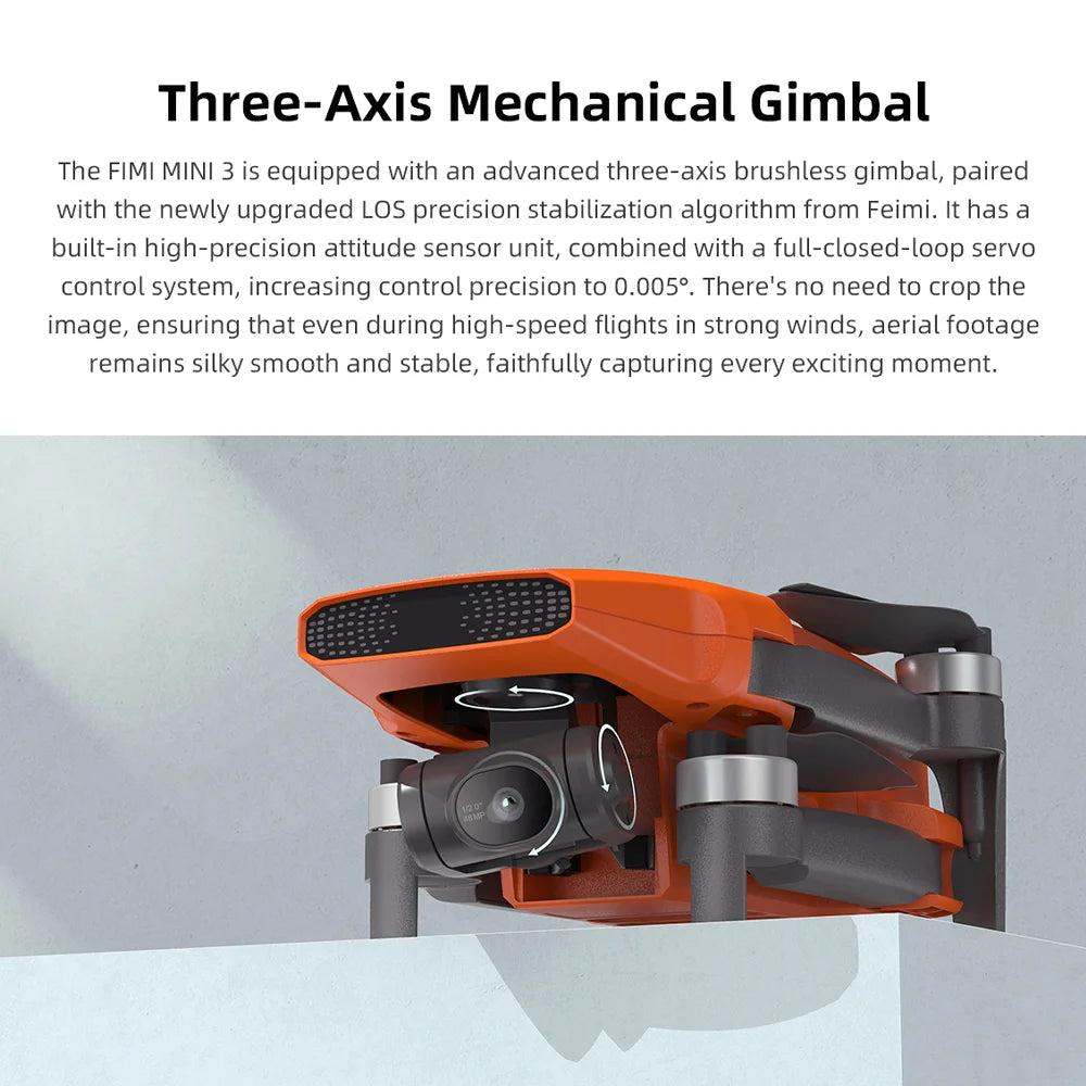 FIMI MINI 3 Drone 249g 4K 60fps AI Super Night Video Strong Wind Resistance 1/2-inch 48MP Sensor Mini Pro Drone RC Quadcopter