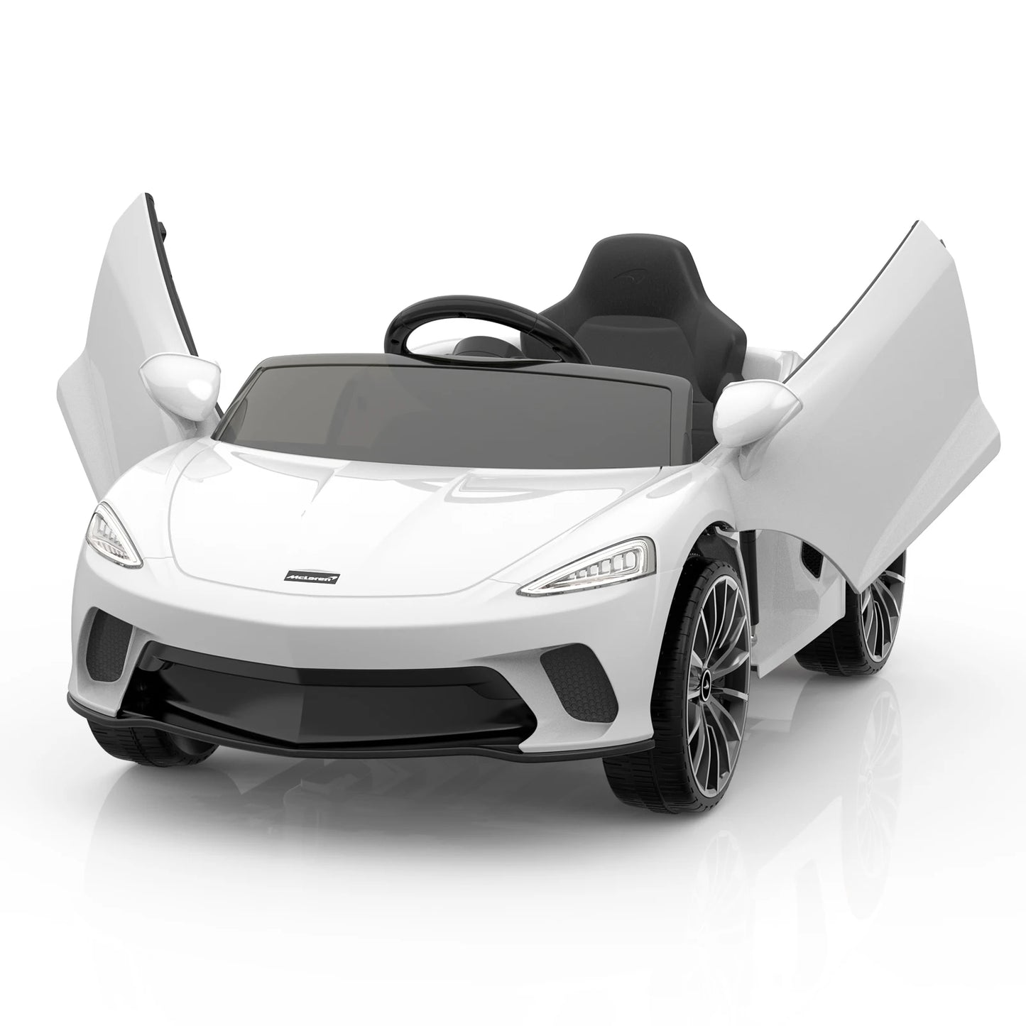 12V Ride On Car Electric Car for Kids Gift 3 Speeds,w/Remote Control Hydraulic Doors, Led Headlights Rocking & Music