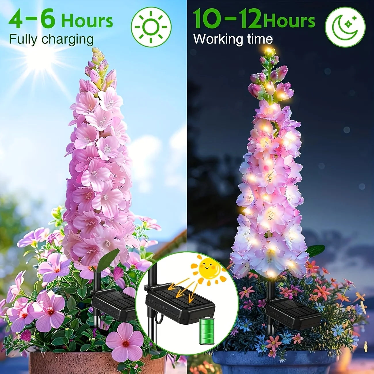 Solar Garden Lights, upgraded waterproof solar flower light, used for party garden decoration, Yard patio lawn decoration