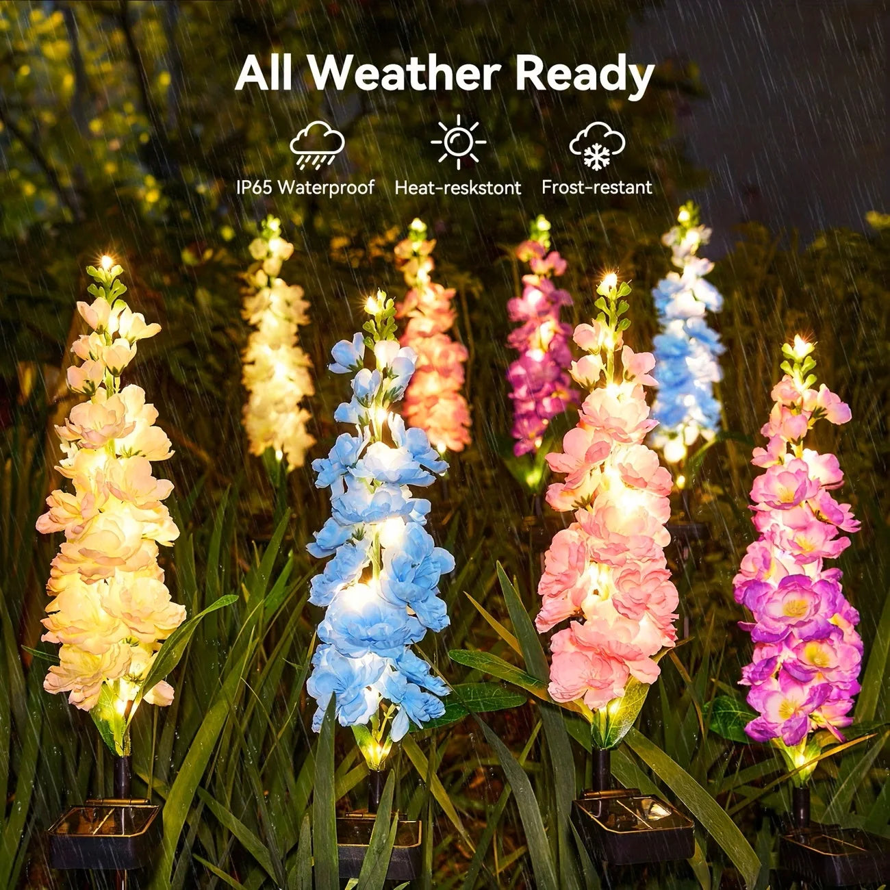 Solar Garden Lights, upgraded waterproof solar flower light, used for party garden decoration, Yard patio lawn decoration