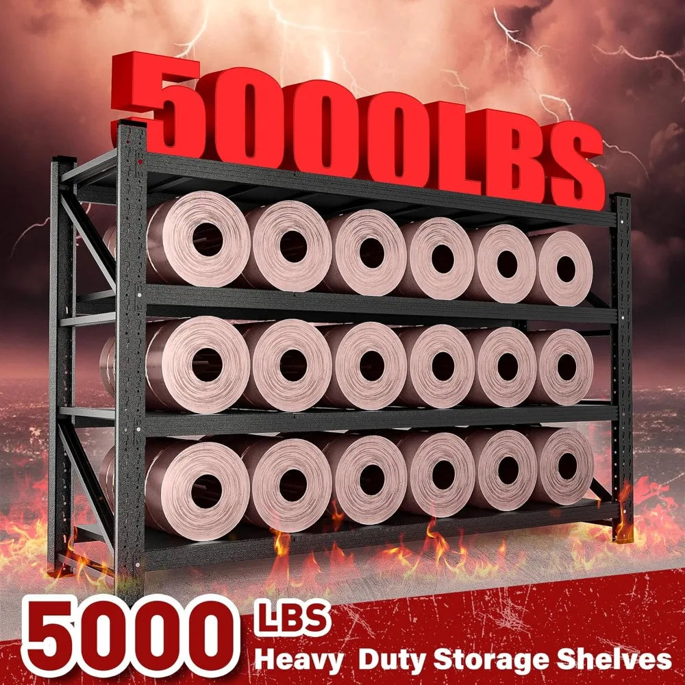 5000LBS Heavy Duty Garage Shelving Units,60" Wide & Deep Storage Shelves,Metal Garage Shelves,Large Storage Rack,Customized