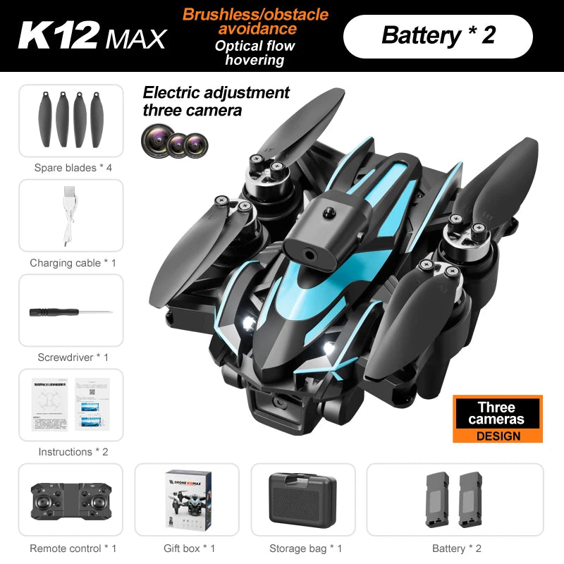2024 Popular K12MAXDrone Professional HD Camera Aerial Photography Brushless Motor WIFI Lift Obstacle Avoidance RC Quadcopter