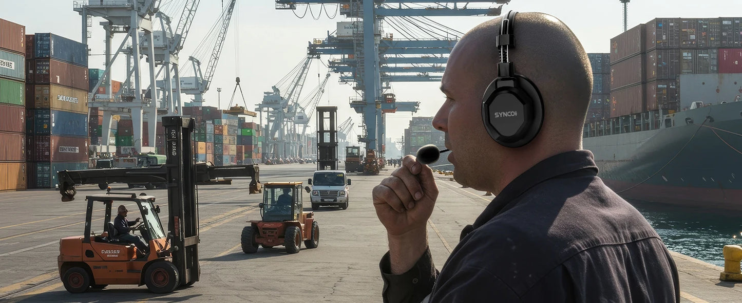 SYNCO XTALK XMAX2 Wireless Intercom Headset System 2 Person Dual Ear Communication Headsets 500m/1640ft with Noise Reduction