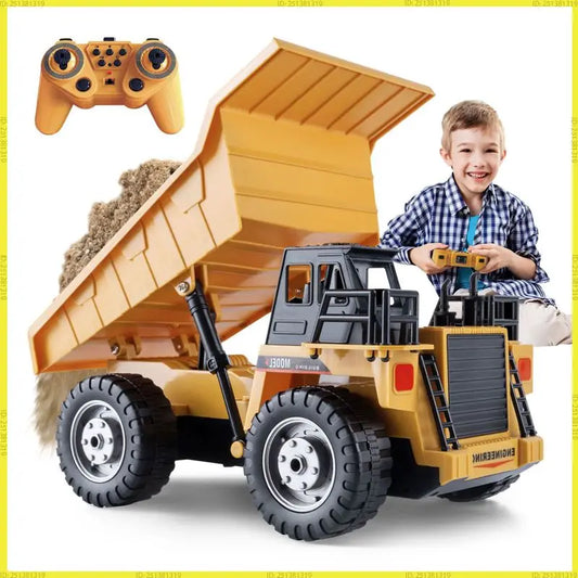2026 New 4WD Remote Control RC Alloy Dump Truck Car Engineering Vehicle Radio Control Remote Control Car Toys Children's Gifts