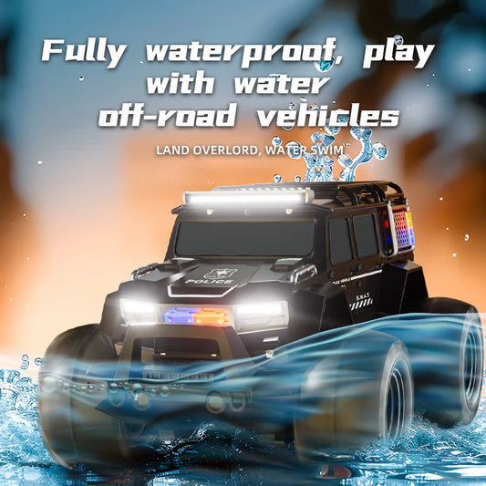 Remote-controlled car, 2.4G amphibious remote-controlled truck, off-road climbing waterproof armored car toy, holiday gift