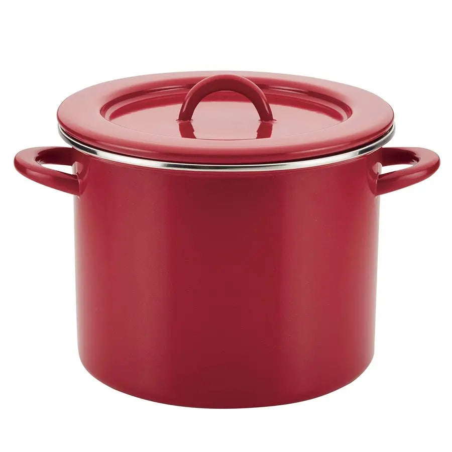 Create Delicious Stock Pot Stockpot with Lid 12 Quart, Red