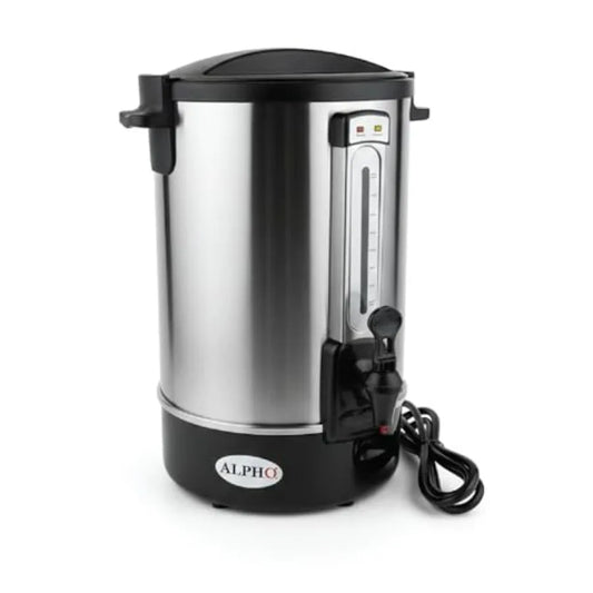 100 Cups Electric Coffee Urn Stainless Steel Large Ccity Electric Kettle Percolator Coffee Pot Leak-Proof Tap Ideal Hot Beverag