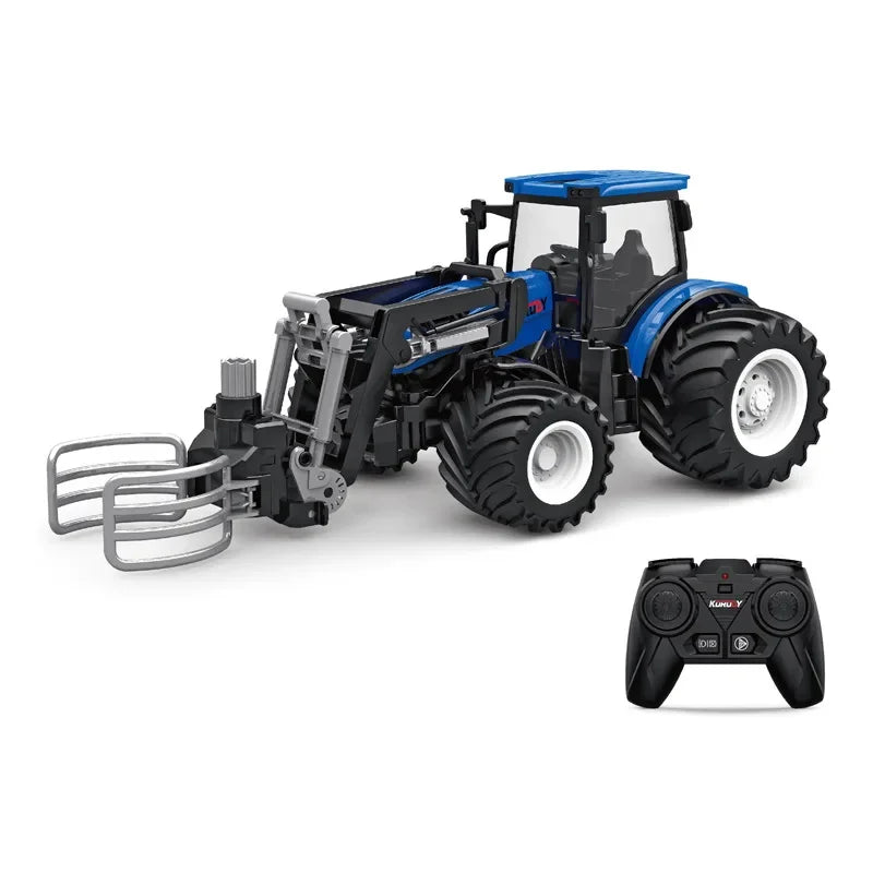 High horsepower electric 6CH remote control tractor toy 2.4G RC car farmer tool engineering car children's toy