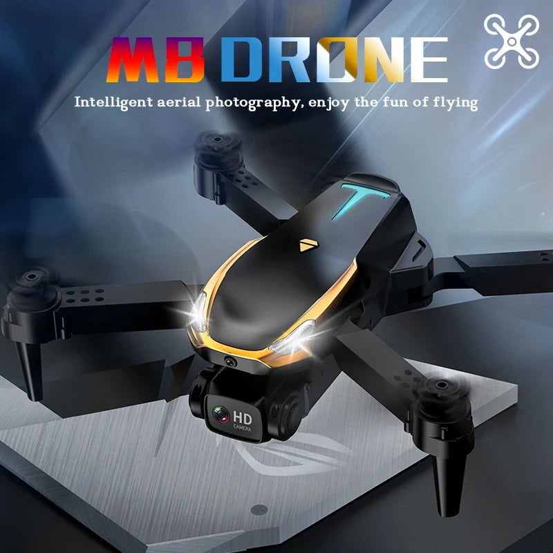 2025 M8 Drone with 2 Batteries, Dual HD Camera, Optical Flow Positioning Accurate Hover, Professional Aerial Drone Photography