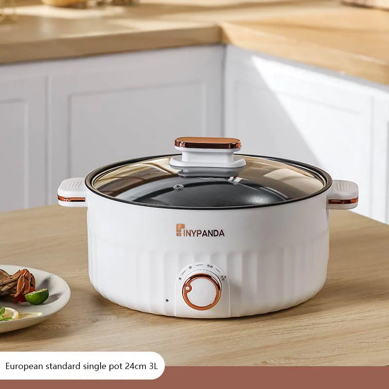 Portable Electric Multifunctional Cooker Household Double Layer Hot Pot Mini Non-stick Cookware for Kitchen and Home Appliance