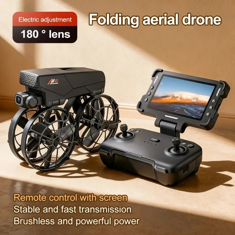 Brushless Drone Professional with Screen Remote Control Aerial Photography Foldable Quadcopter Camera RC Airplane Toy Kids Gifts