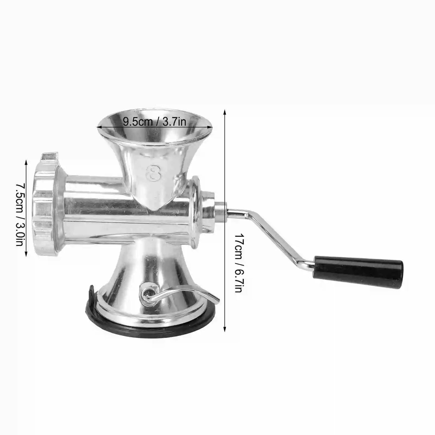 Manual Meat Grinder Silver Aluminum Alloy Powerful Home Sausage Kitchen Appliances Vegetable Chopper Pepper Supplies Mincer  ﻿