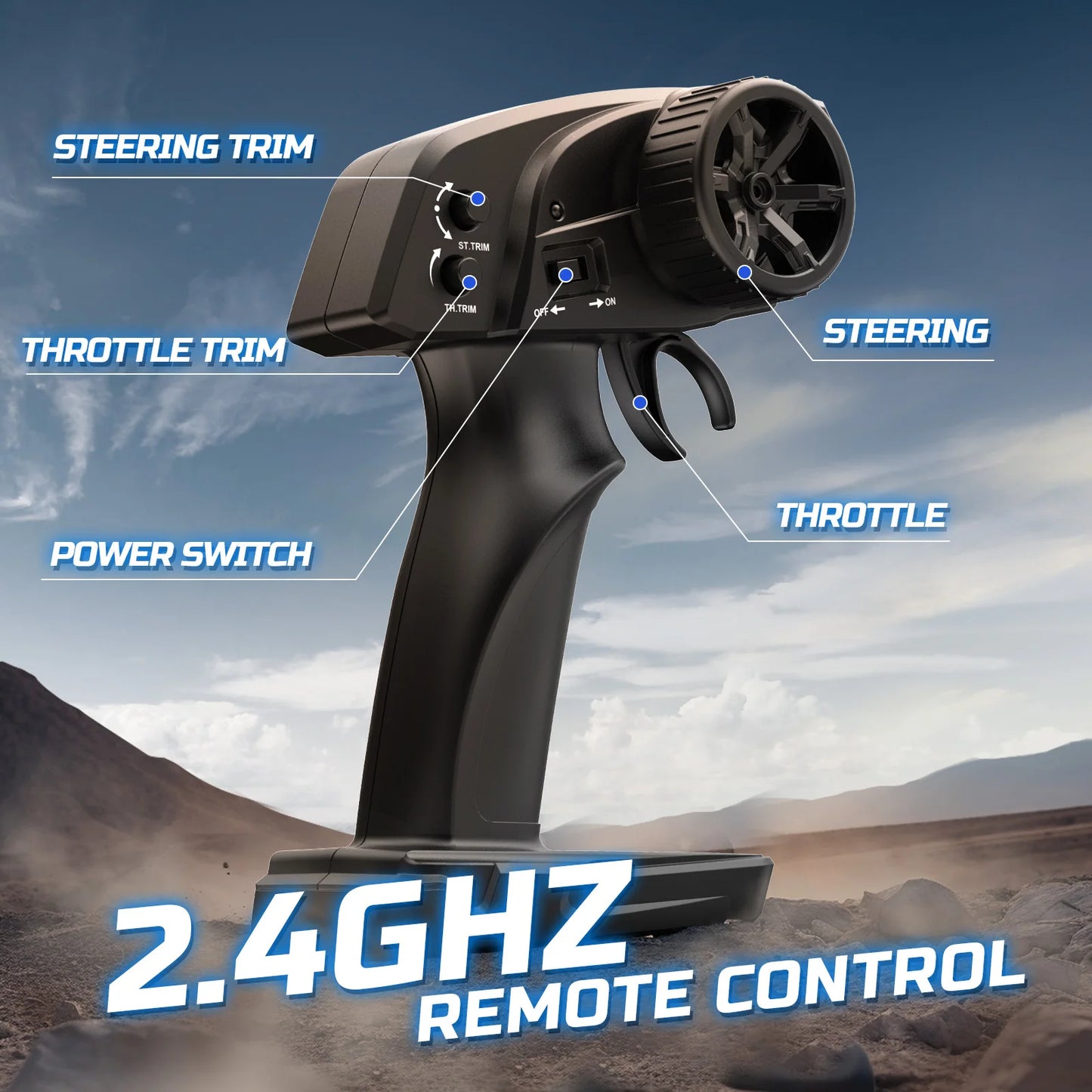 RC Cars for Adults Fast 40+KM 1:16 Waterproof Off-Road RC Truck 4WD All Terrain High-Speed Remote Control Car Toy Gifts for Kids