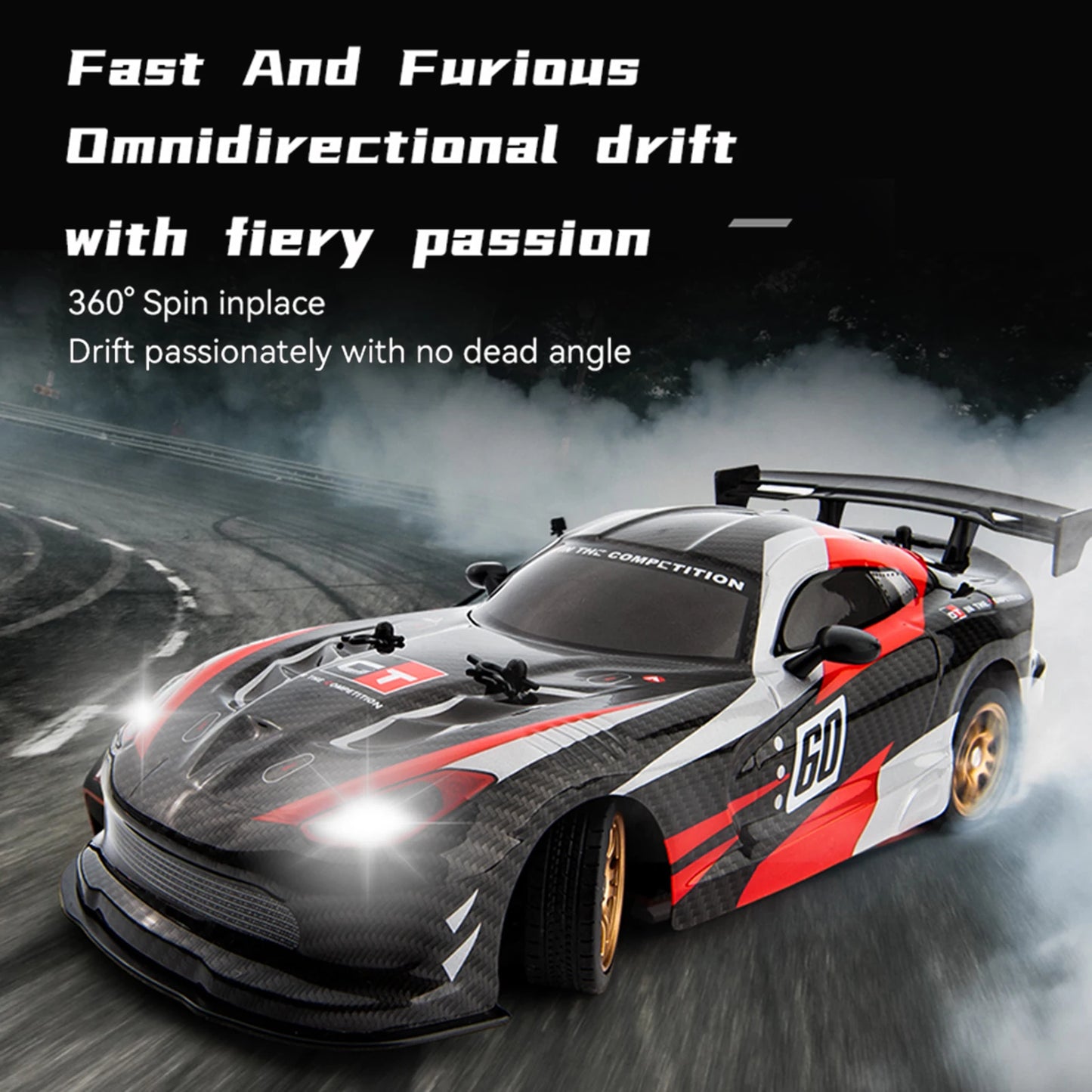 Remote Control Drift Car 1/16 Remote Control Car 2.4GHz 4WD Remote Control Race Car Tires Replaceable