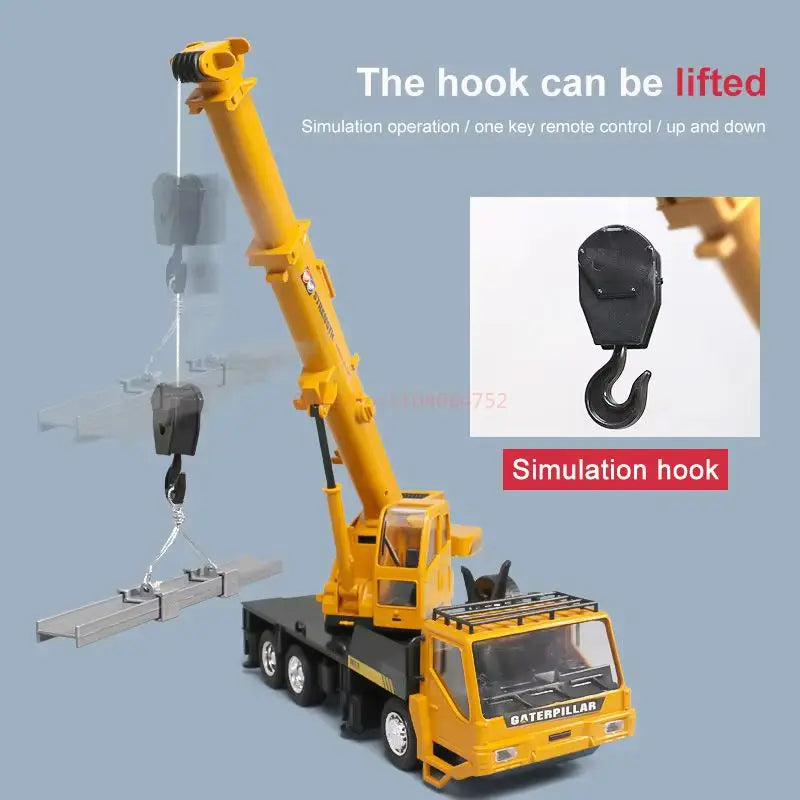 1:24 Remote Control Truck Crane Toys 2.4g Rc Lift Simulation Engineering Crane Eletric Model Children'S Toy Model Rc Car Gift