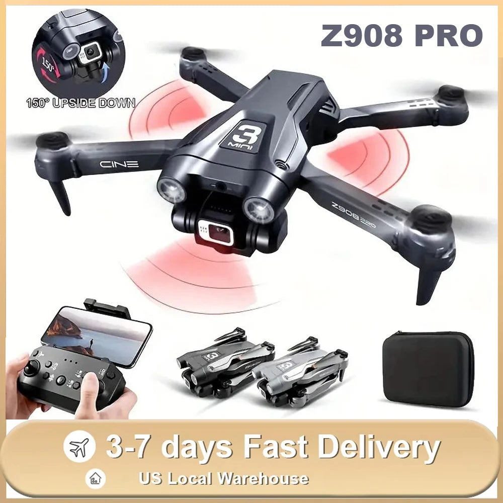 Z908 Pro GPS Drone Brushless HD Dual Camera WIFI FPV Optical Flow Obstacle Avoidance Foldable Quadcopter  Model Toys