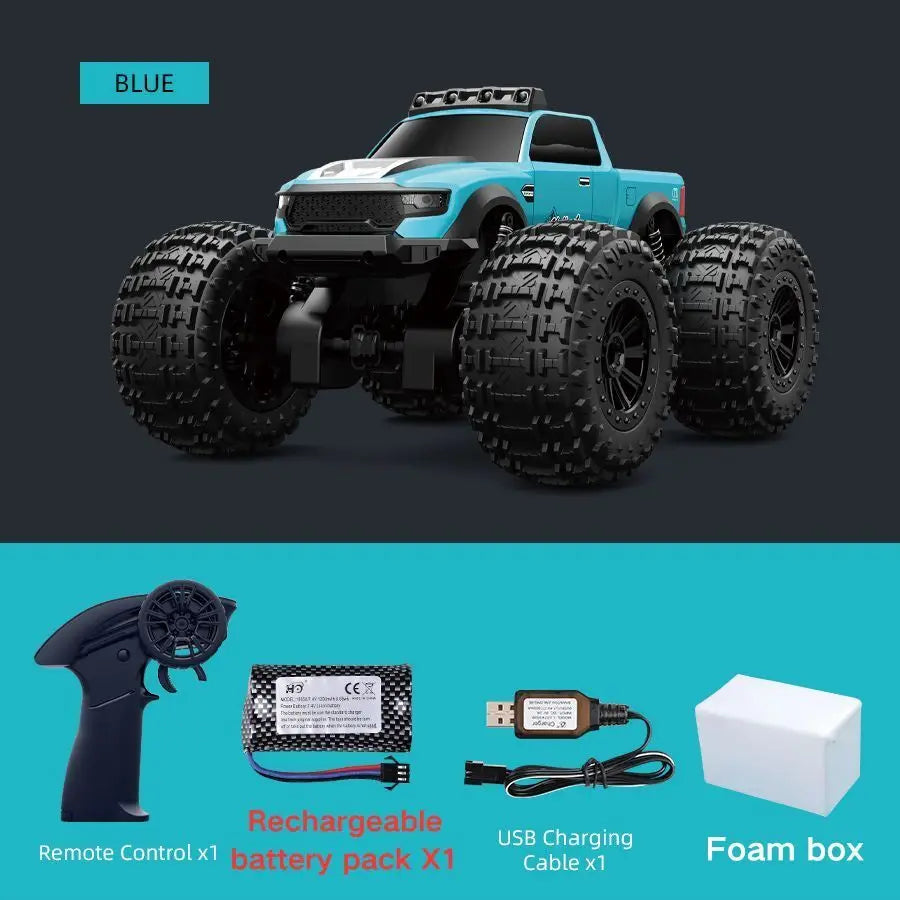 JJRC C8816 Amphibious Stunt Remote Control Car 4WD Off-Road Climbing Monster Truck with LED Lights Electric Vehicle Children Toy