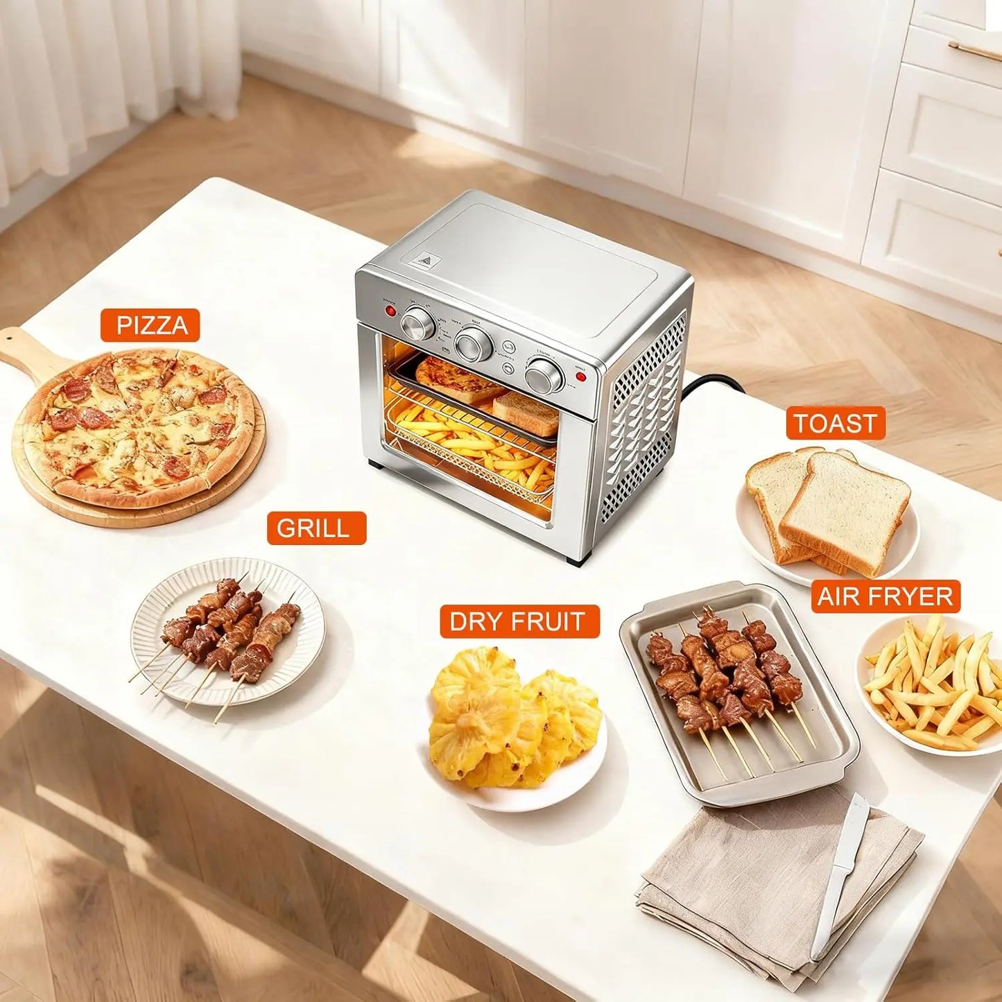 Air Fryer Toaster Oven Combo, 16.9QT Oven Countertop 5 Functions in 1