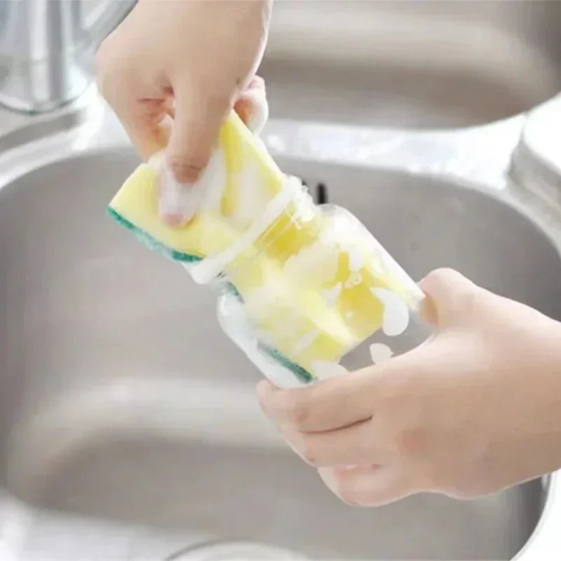 Highly absorbent double-sided sponge magic cleaning pot rust sponge cleaning brush kitchen grease cleaning tool