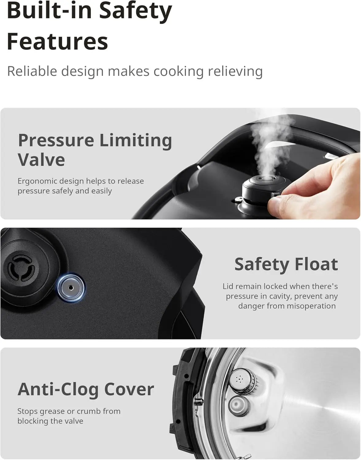 Pressure Cooker 6 Quart with 13 Cooking Functions, Olla de Presion Non-Stick Pot Yogurt Maker Rice Cooker Slow Cooker Sauté Stea