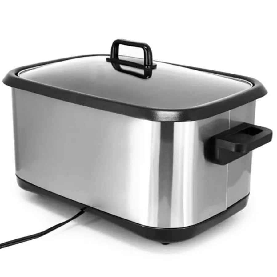 8 Quart 12-in-1 Programmable Multi Cooker with Sous Vide Digital Display Adjustable Temperature Time Removable Pot Tempered Gla