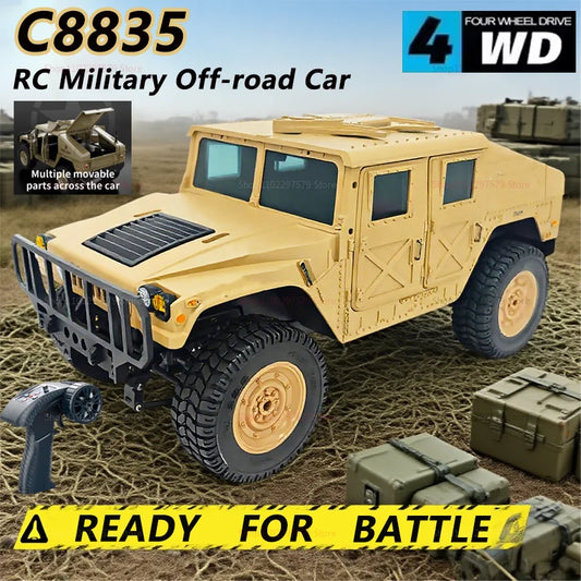 C8835 Remote Control Car 1:16 2.4G 4WD Military Truck Off-Road Rc Vehicle Climbing Toy For Kids Adults Gift Summer Outdoor Hobby