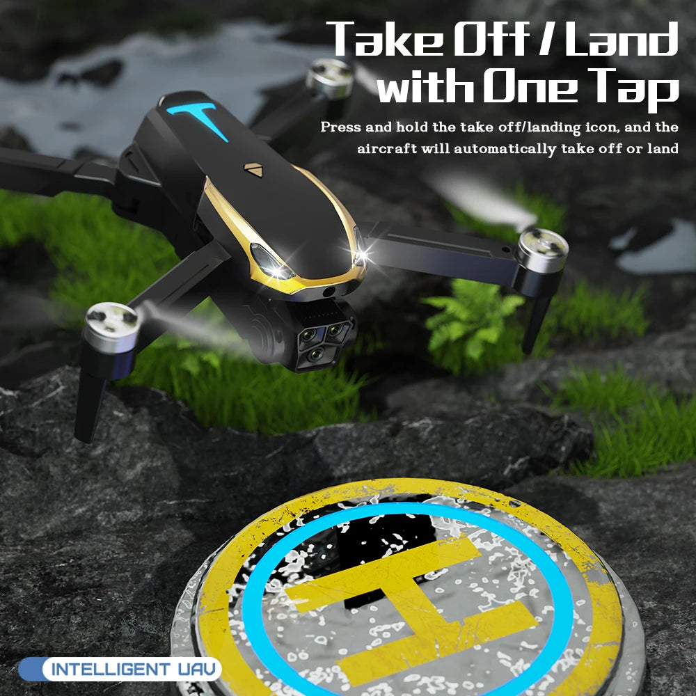 M8 PRO Brushless Motor Drone with 2 Battreys, Intelligent Obstacle Avoidance, Optical Flow,  360-degree rolling, HD Camera