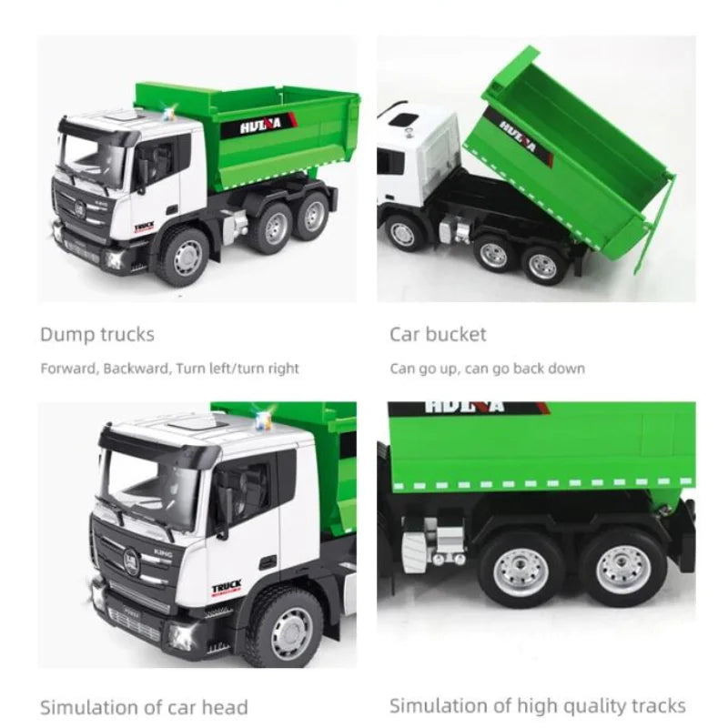 1/12 1/18 RC Truck Remote Controlled Car Dumper Crawler Tractor 6CH Engineering Vehicle Excavator Model Toys For Boys Gift