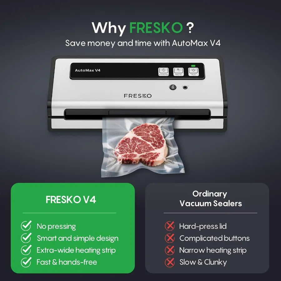 Vacuum Sealer Machine with Automatic Bag Detection, Mason Jar Vacuum Accessory Set, Double Heat Seal, Easy to Use, Starter Kits