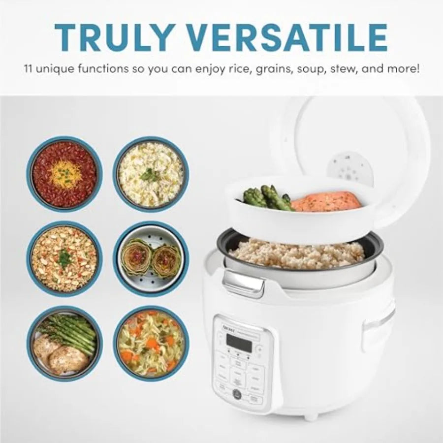 Professional Digital Rice Cooker 10-Cup Uncooked 20-Cup Cooked Slow Cooker Multicooker Steamer Oatmeal Cooker Auto Keep Warm Sa