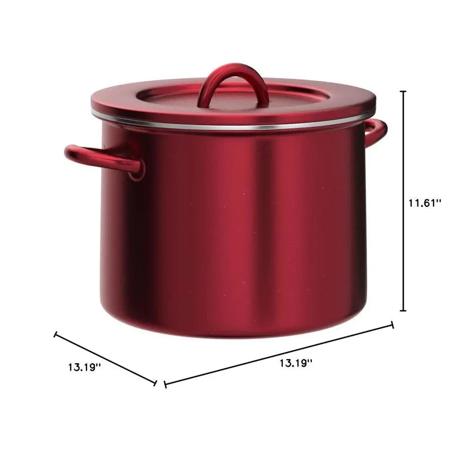 Create Delicious Stock Pot Stockpot with Lid 12 Quart, Red