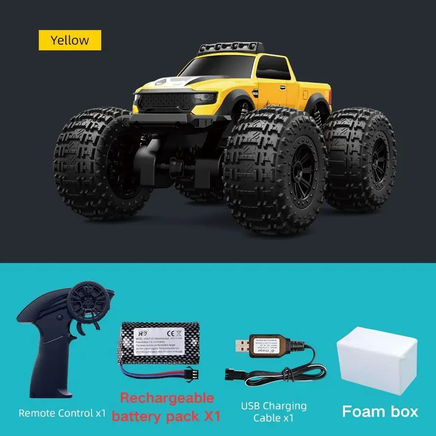 JJRC C8816 Amphibious Stunt Remote Control Car 4WD Off-Road Climbing Monster Truck with LED Lights Electric Vehicle Children Toy