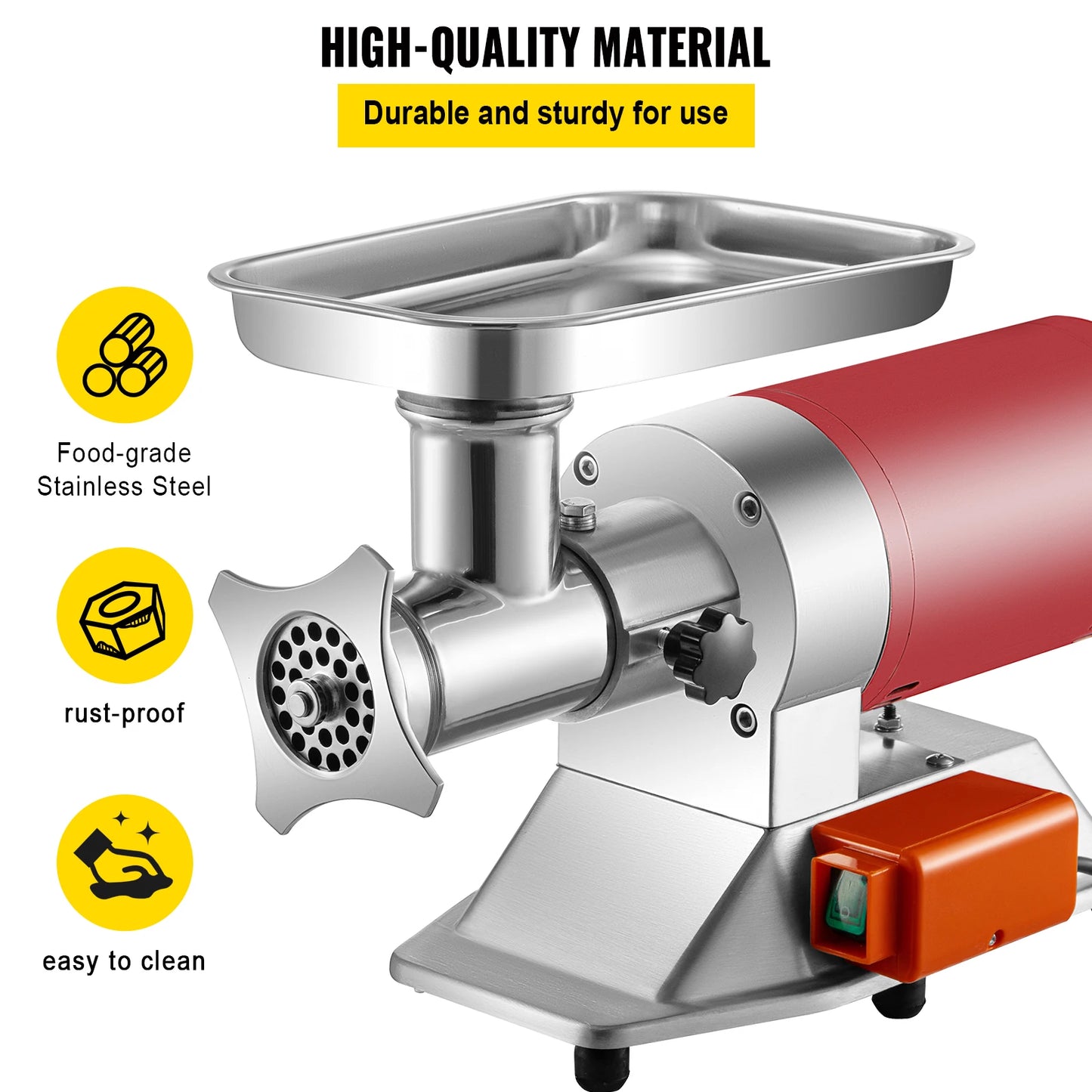 SucceBuy Electric Meat Grinder 250Kg/H 300Kg/H W/ Drawers Max Powerful Chopper Shredder Commercial Home Appliance Food Processor
