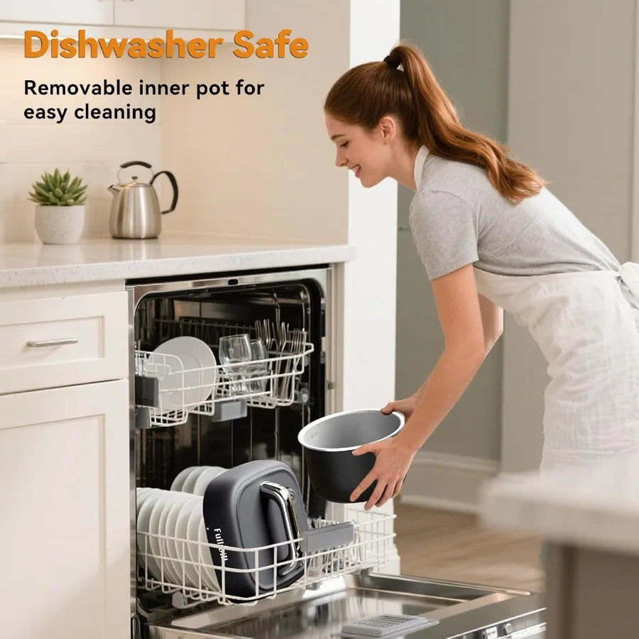 Electric Pressure Cooker Lite with Slow Cooker Rice Saute and Warmer Functions Nonstick 3-Quart Pot for Efficient Meal Preparat