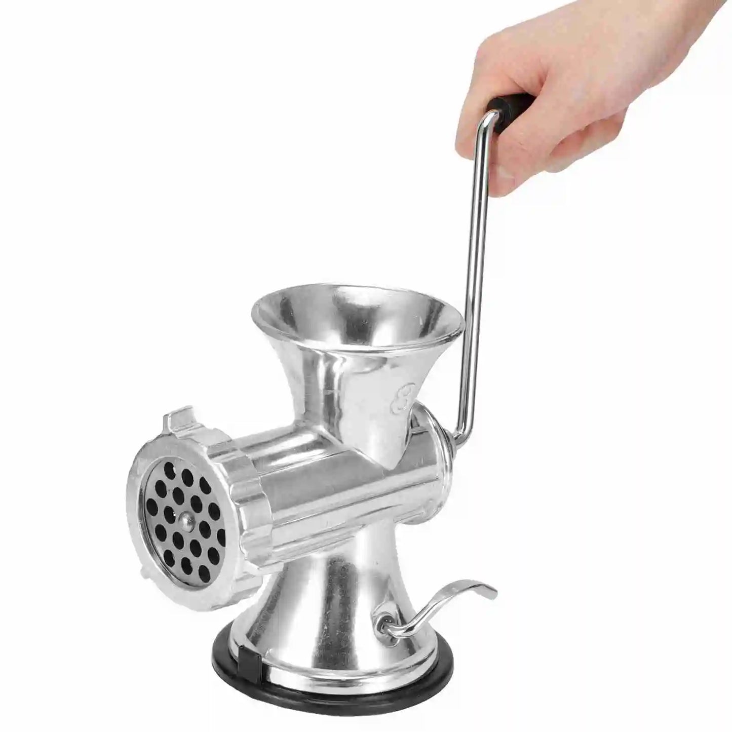 Manual Meat Grinder Silver Aluminum Alloy Powerful Home Sausage Kitchen Appliances Vegetable Chopper Pepper Supplies Mincer  ﻿