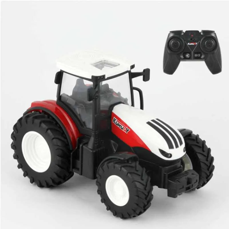 1/24 Remote Control Car RC Tractor Trailer with LED Headlight Farm Toys 2.4GHZ Truck Farming Simulator for Children Boy Toy Gift
