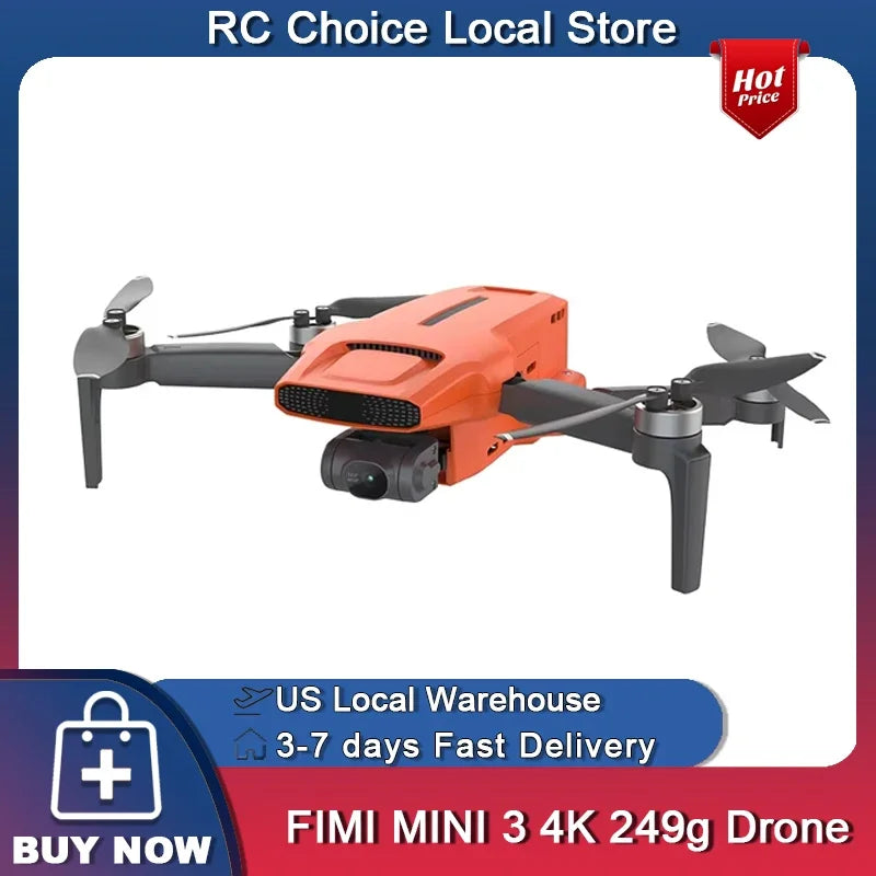 FIMI MINI 3 Drone 249g 4K 60fps AI Super Night Video Strong Wind Resistance 1/2-inch 48MP Sensor Mini Pro Drone RC Quadcopter