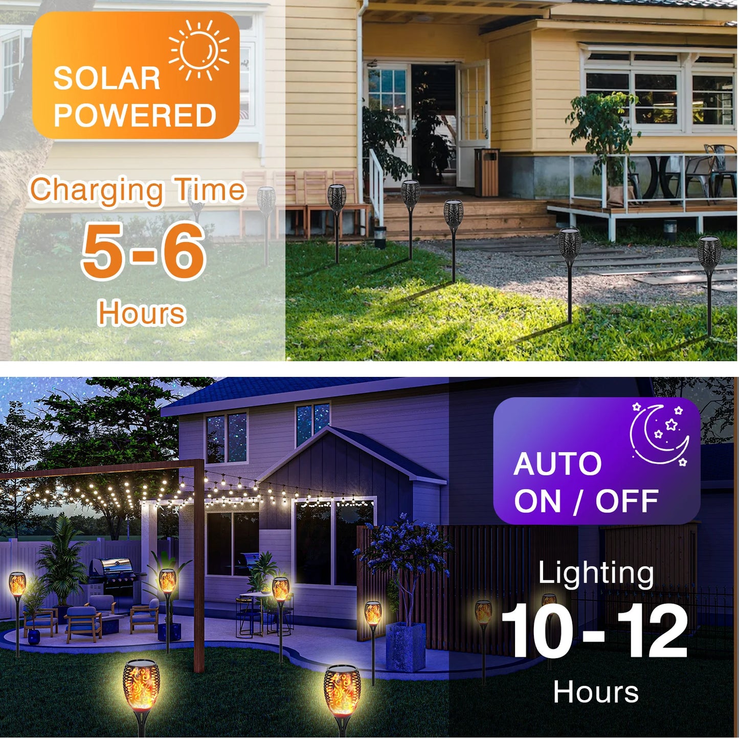 4//8/12/16PCS Solar Flame Torch Lights Outdoor 43 inch 96 LED Waterproof Landscape Garden Pathway Light Vivid Dancing Flickering