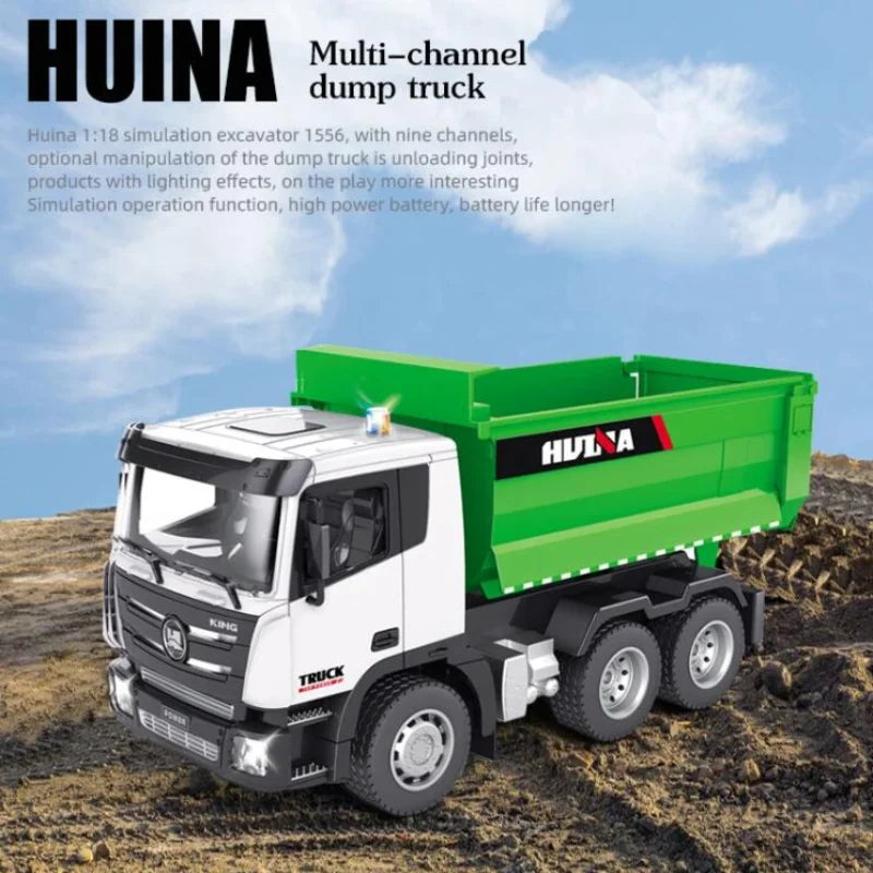 1/12 1/18 RC Truck Remote Controlled Car Dumper Crawler Tractor 6CH Engineering Vehicle Excavator Model Toys For Boys Gift