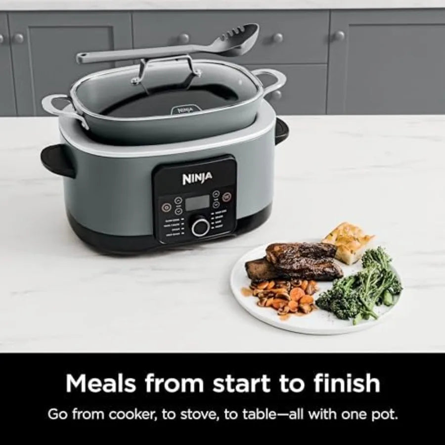 MC1001 Foodi PossibleCooker PRO 8.5 Quart Multi-Cooker with 8-in-1 Slow Cooker Pressure Cooker Dutch Oven More Glass Lid Integr
