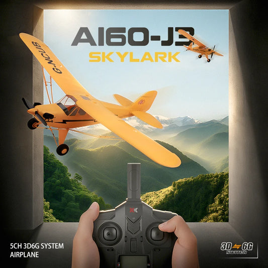 WLtoys 3D/6G Brushless RC Airplane With Auto-Return - Realistic Detachable Wings, 12 Min Flight & Anti-Lost System