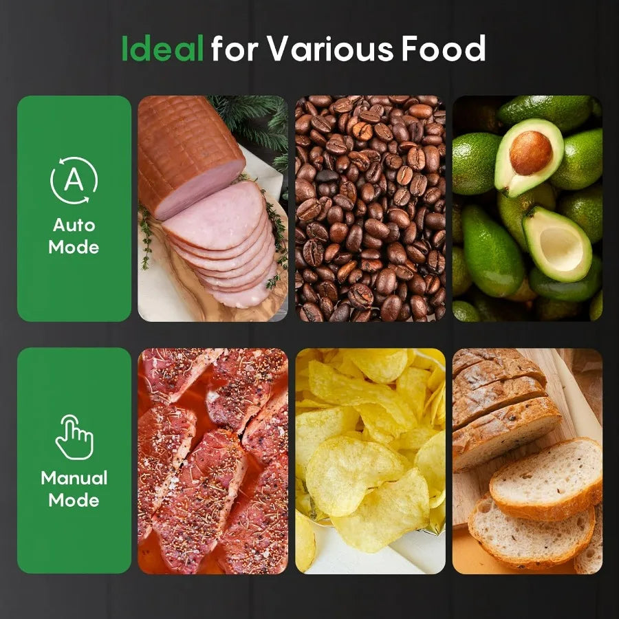 Vacuum Sealer Machine with Automatic Bag Detection, Mason Jar Vacuum Accessory Set, Double Heat Seal, Easy to Use, Starter Kits