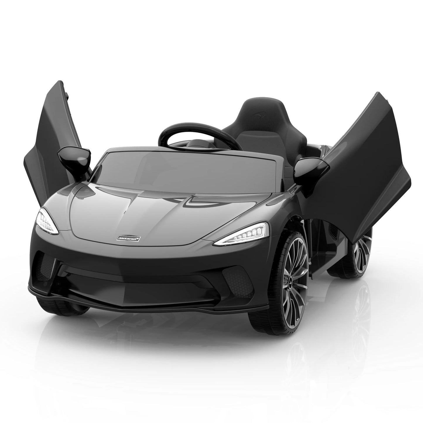 12V Ride On Car Electric Car for Kids Gift 3 Speeds,w/Remote Control Hydraulic Doors, Led Headlights Rocking & Music