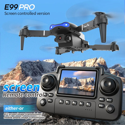 NEW E99 PRO Drone Screen Control Aerial Drone High Definition Dual Camera Remote Control Aircraft, Folding Quadcopter Kid Gift