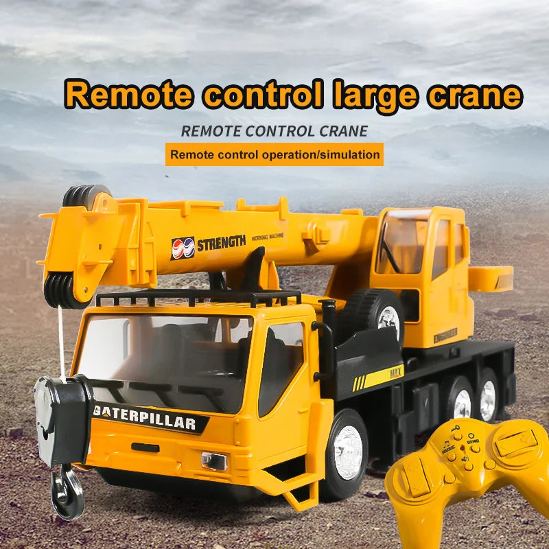 1:24 Remote Control Truck Crane Toys 2.4g Rc Lift Simulation Engineering Crane Eletric Model Children'S Toy Model Rc Car Gift