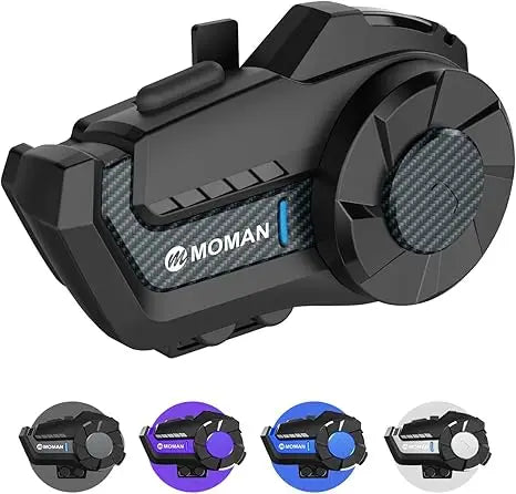 Moman H2Pro Motorbike Helmet Motorcycle Intercom Communication System up to 1000M with DSP&CVC Noise Cancellation FM Music Share