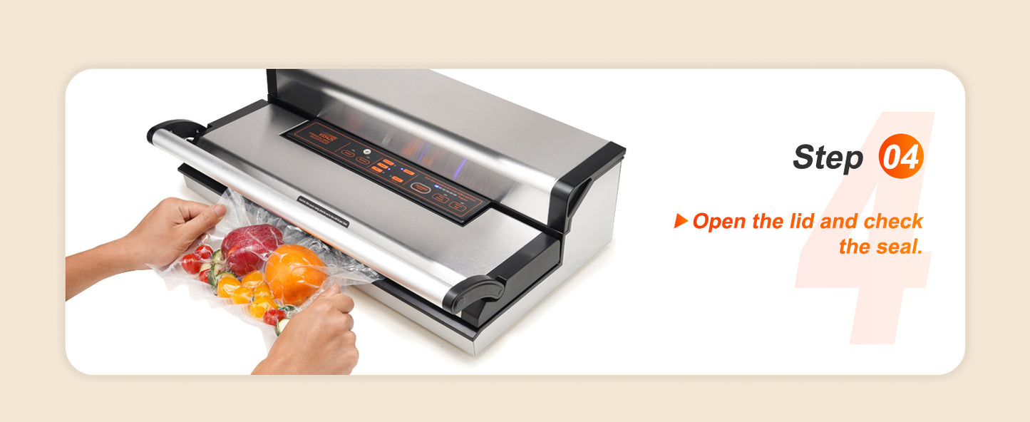 SucceBuy Commercial Vacuum Sealer Machine Multifunction Automatic Food Packaging with Bag Roll Storage Cutter for Home Kitchen